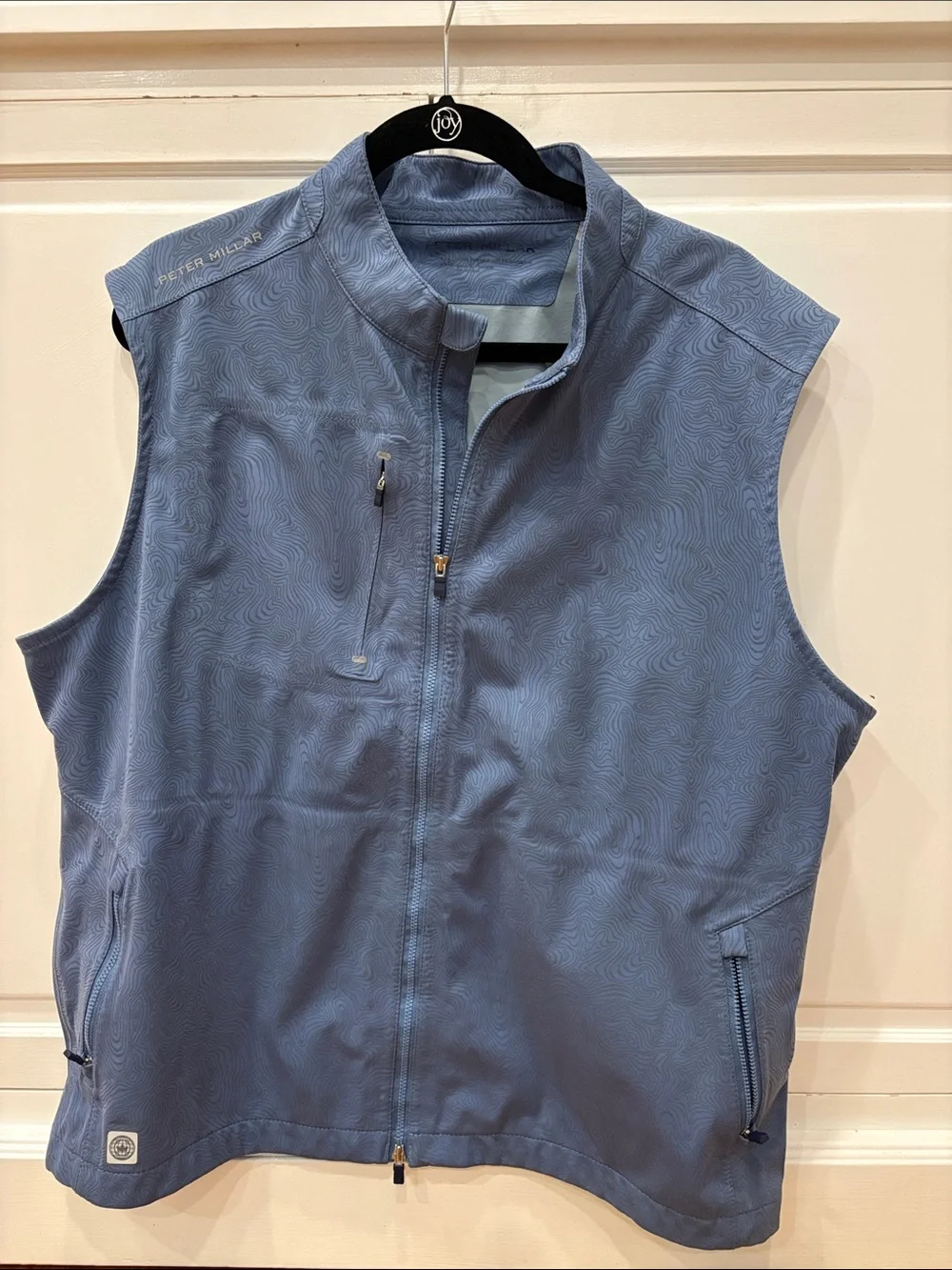 Peter Millar Light Blue Quilted-Pattern Golf Vest